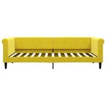 vidaXL Lit de jour avec matelas jaune 90x200 cm velours