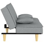 vidaXL Canapé-lit à gris clair tissu