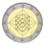 2 euros commémorative Lettonie 2024 - Himmeli Solstice d'Hiver.