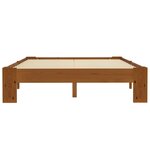 vidaXL Cadre de lit Marron clair Bois de pin massif 120 x 200 cm