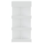 vidaXL Table de bar avec étagère de rangement Blanc Bois d'ingénierie