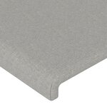 vidaXL Cadre de lit avec tête de lit Gris clair 180x200 cm