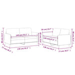 vidaXL Ensemble de canapés 2 Pièces avec coussins Gris clair Tissu