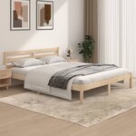 vidaXL Cadre de lit bois de pin massif 150x200 cm très grand