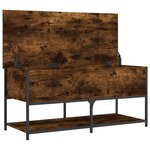 vidaXL Banc de rangement chêne fumé 100x42 5x47 cm bois d'ingénierie