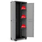 Keter Armoire de rangement polyvalente Stilo Gris et noir 173 cm