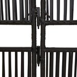 vidaXL Cloison de séparation 4 panneaux noir résine tressée
