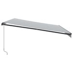 vidaXL Auvent manuel rétractable anthracite et blanc 500x350 cm