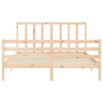 vidaXL Cadre de lit avec tête de lit 160x200 cm bois massif