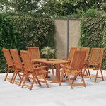 vidaXL Chaises de jardin pliables lot de 8 Bois d'eucalyptus massif