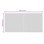 vidaXL Tapis rectangulaire noir 100x200 cm bambou