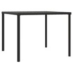 vidaXL Ensemble à manger de jardin coussins 6Pièces noir résine tressée