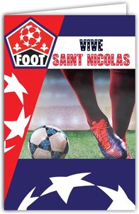 Carte vive saint nicolas bonne fête 6 décembre avec enveloppe blanche 12x17 5cm