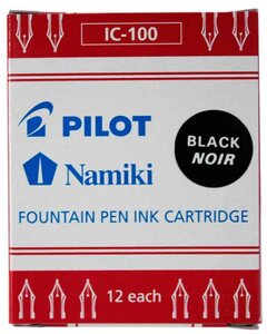 Etui de 12 cartouches d'encre NAMIKI IC-100 pour stylo plume Capless Bleu PILOT