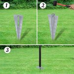 Vidaxl clôture à mailles et pointes d'ancrage 1 5x25 m gris