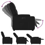 vidaXL Fauteuil inclinable électrique noir similicuir