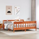vidaXL Cadre de lit sans matelas cire marron 180x200cm bois pin massif