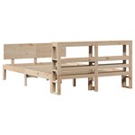 vidaXL Cadre de lit avec tête de lit 120x200 cm bois de pin massif