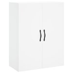 vidaXL Buffet haut Blanc 69 5x34x180 cm Bois d'ingénierie