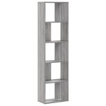 vidaXL Bibliothèque 5 niveaux sonoma gris bois d'ingénierie