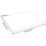 vidaXL Dessus de table bois chêne massif non traité bordure assortie