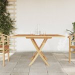 vidaXL Table pliable de jardin 110x110x75 cm bois massif de teck