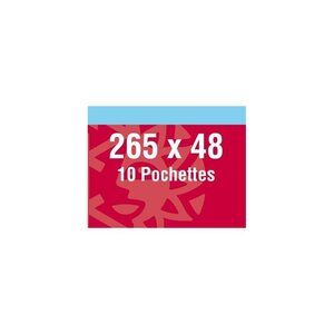 Pochettes noires 265 x 48 mm pour Polyptique Droits de l Homme 89.