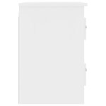 vidaXL Tables de chevet murales 2 Pièces blanc brillant 41 5x36x53 cm