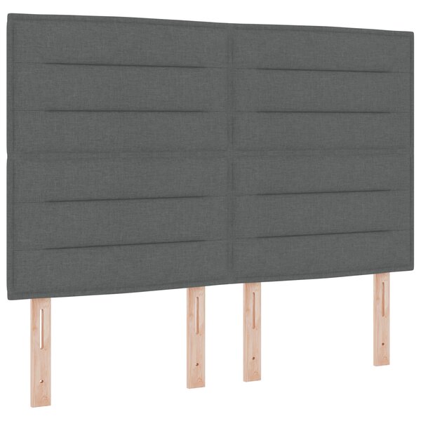 vidaXL Tête de lit Design Lines Gris Foncé 140 cm Tissu