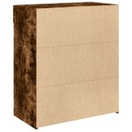 vidaXL Buffet chêne fumé 80x42 5x93 cm bois d'ingénierie