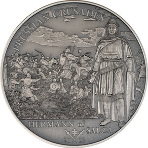 Monnaie PRUSSIAN CRUSADE 1 Oz Argent 5$ Cook Islands 2023