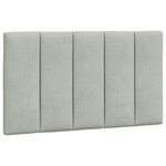 vidaXL Cadre de lit avec lumières LED gris clair 90x190 cm velours