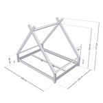 Lit Tipi enfant bois massif naturel 120 x 200 cm