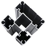 vidaXL Ensemble de panneau de clôture WPC 1218x186 cm Noir