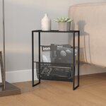 vidaXL Porte-revue Noir 35x15x45 cm Acier