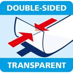 Lot de 2 Rubans Adhésif Double Face Transparent 12 mm x 7 5 m TESA