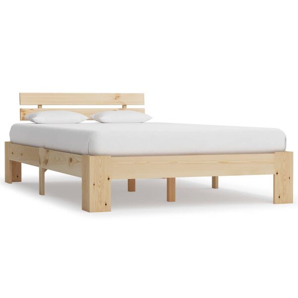 vidaXL Cadre de lit bois de pin massif 120x200 cm