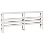 vidaXL Cadre de lit sans matelas blanc 200x200 cm bois massif de pin