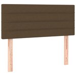 vidaXL Sommier à lattes de lit avec matelas Marron foncé 100x200 cm