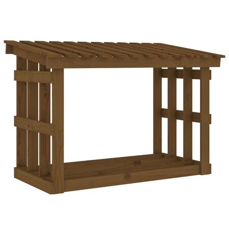 vidaXL Support de bois de chauffage Marron miel 108x64 5x77cm Bois pin