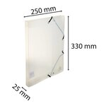 Boite De Classement Exabox Dos 25mm Polypropylène Crystal - A4 - Cristal - X 8 - Exacompta