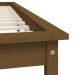 vidaXL Cadre de lit Marron miel 120x190cm Bois pin massif Petit Double