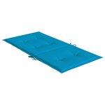 vidaXL Coussins de chaise de jardin à dossier bas lot de 2 bleu