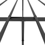 vidaXL Cadre de lit métal avec tête de lit/pied de lit noir 193x203 cm
