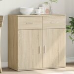 vidaXL Buffet chêne sonoma 79x38x80 cm bois d'ingénierie