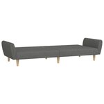 vidaXL Canapé-lit à 2 places gris clair tissu