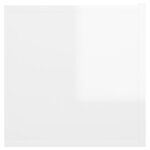 vidaXL Meuble TV suspendu Blanc brillant 60x30x30 cm