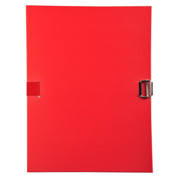 Chemise À Sangle Dos Extensible Avec Rabat En Pied Et Boucle À Coulisseau Cranté - Polypropylène - Rouge - X 10 - Exacompta