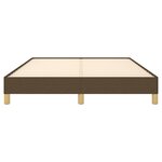 vidaXL Cadre de lit Marron foncé 140x190 cm Tissu