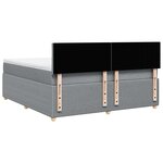 vidaXL Sommier à lattes de lit avec matelas Gris clair 180x200cm Tissu